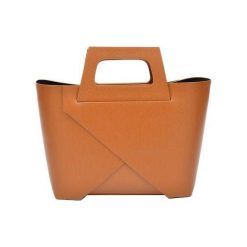 Carla Ferreri Skórzana torebka AW18CF4033 Cognac. Brązowe torebki klasyczne damskie Carla Ferreri, bez wzorów, ze skóry, bez dodatków. W wyprzedaży za 390,00 zł.