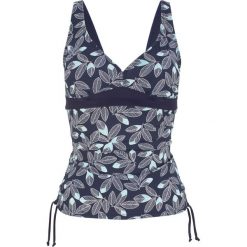 Top plażowy tankini shape Level 1 bonprix ciemnoniebiesko-jasnoniebieski wzorzysty. Stroje kąpielowe damskie bonprix. Za 109,99 zł.