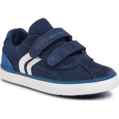 Sneakersy GEOX - B Kilwi B. G B82A7G 01022 C4226 S Navy/Royal. Niebieskie trampki chłopięce Geox, bez wzorów, z zamszu, na rzepy. W wyprzedaży za 189,00 zł.