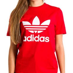 ADIDAS TREFOIL > ED7493. Bluzki sportowe damskie Adidas, bez wzorów, z elastanu, z kontrastowym kołnierzykiem, bez rękawów, bez kaptura. W wyprzedaży za 79,99 zł.