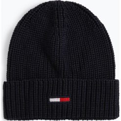 Tommy Jeans - Czapka męska, czarny. Czarne czapki męskie Tommy Jeans, z haftami, z dzianiny. Za 129,95 zł.