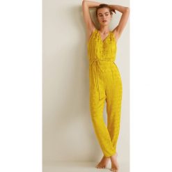 Mango - Kombinezon Tokyo. Żółte kombinezony damskie marki Mango, s, z wiskozy, bez rękawów. W wyprzedaży za 99,90 zł.