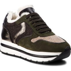 Sneakersy VOILE BLANCHE - May Fur 0012012793.01.9104 Verde/Beige/T.Moro. Zielone półbuty damskie marki Voile Blanche, moro, ze skóry, bez obcasa, na sznurówki. W wyprzedaży za 569,00 zł.