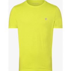 Guess Jeans - T-shirt męski, zielony. Zielone t-shirty męskie Guess Jeans, s, z aplikacjami, z jeansu, klasyczne, z okrągłym kołnierzem. Za 129,95 zł.