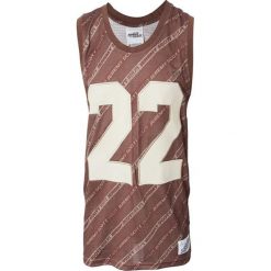 T-shirty męskie z nadrukiem: Koszulka w kolorze brązowym ze wzorem