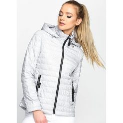 Szara Kurtka In Spring. Szare kurtki damskie Born2be, xxl, bez wzorów, z kapturem. Za 179,99 zł.