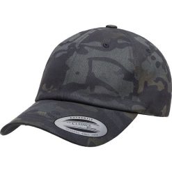 Czapki damskie: Yupoong Low Profile Cotton Twill Multicam Czapka Strapback Cap kamuflaż czarny
