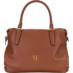 Trussardi Jeans Lavanda Torebka Brązowy. Pomarańczowe torebki klasyczne damskie Trussardi Jeans, w paski, z jeansu, bez dodatków. Za 688,95 zł.