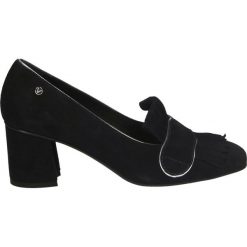 Czółenka - 2682 BLU-ARG. Czarne buty ślubne damskie Venezia, ze skóry. Za 229,00 zł.