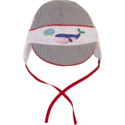 TXM Czapka niemowlęca z daszkiem w paski, z lamówkami, z aplikacją 48 GRAFITOWY. Szare czapeczki niemowlęce TXM, w paski. Za 14,99 zł.