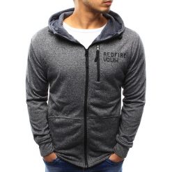 Bluzy męskie: Bluza męska rozpinana szara (bx2327)