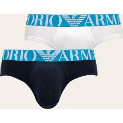 Emporio Armani - Slipy (2-pack). Czarne bokserki męskie Emporio Armani, s, bez wzorów, z elastanu. Za 229,90 zł.