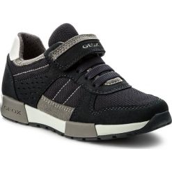 Sneakersy GEOX - J Alfier B. A J826NA 014AF C0661 S Navy/Grey. Niebieskie trampki chłopięce Geox, bez wzorów, ze skóry ekologicznej, na sznurówki. W wyprzedaży za 199,00 zł.