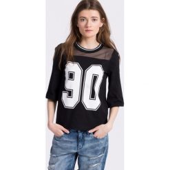 Only - Top. Szare topy damskie marki ONLY, s, z nadrukiem, z bawełny, z krótkim rękawem. W wyprzedaży za 59,90 zł.