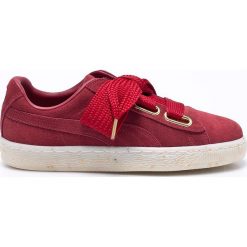 Puma - Buty Suede Heart Celebrate. Czerwone buty sportowe damskie Puma, bez wzorów, ze skóry, sportowe. W wyprzedaży za 179,90 zł.