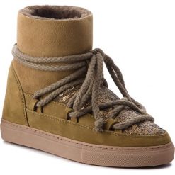 Buty INUIKII - Sneaker 70202-7 Sequin Olive. Zielone kozaki damskie Inuikii, na zimę, ze skóry, bez obcasa, bez zapięcia. W wyprzedaży za 789,00 zł.