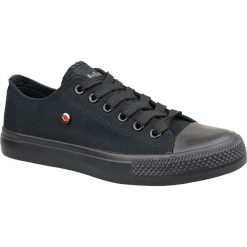 Lee Cooper GCW16-1390 LCW-19-530-054. Czarne trampki męskie Lee Cooper, bez wzorów, z tkaniny, bez zapięcia. W wyprzedaży za 99,99 zł.