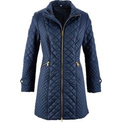 Płaszcz pikowany bonprix ciemnoniebieski. Niebieskie płaszcze damskie bonprix, eleganckie. Za 149,99 zł.