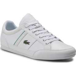 Sneakersy LACOSTE - Chaymon 219 1 Cma 7-37CMA0011082 Wht/Grn. Białe sneakersy męskie Lacoste, na co dzień, bez wzorów, ze skóry ekologicznej, eleganckie, bez zapięcia. Za 449,99 zł.