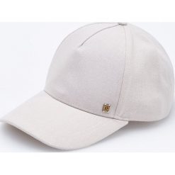 Czapka z bawełny i lnu - Kremowy. Białe czapki męskie marki Reserved, bez wzorów, z bawełny. Za 49,99 zł.