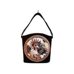Torebka BOHO mandala - model Koonga (M57-B). Czarne torebki klasyczne damskie Bags.life, z nadrukiem, z bawełny, boho, z nadrukiem, bez dodatków. Za 279,20 zł.