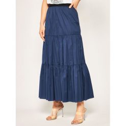 Spódnica trapezowa iBlues Sele 71010402. Niebieskie spódniczki damskie iBlues, bez wzorów, z elastanu, maxi, trapezowe. W wyprzedaży za 419,00 zł.