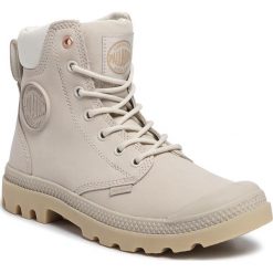 Trapery PALLADIUM - Pampa Cuff Wp Lux 73231-176-M Whitecap Gray. Brązowe trapery damskie Palladium, z nubiku. W wyprzedaży za 429,00 zł.