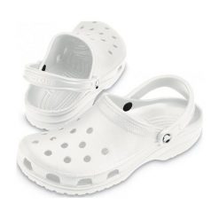 Crocs Classic Aka Cay Whi m11 (45,5). Szare klapki męskie Crocs, bez wzorów, z tworzywa sztucznego. W wyprzedaży za 115,00 zł.