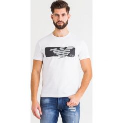 T-SHIRT Emporio Armani EA7. Białe t-shirty męskie EA7 Emporio Armani, m, bez wzorów, bez kołnierzyka. Za 279,00 zł.