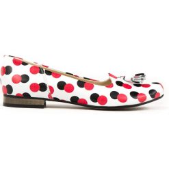 Eleganckie baleriny z chwostem - skóra naturalna - model 009 - kolor czerwone kropki. Czerwone baleriny damskie Zapato, bez wzorów, ze skóry, eleganckie, na niskim obcasie, na obcasie. Za 309,00 zł.