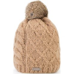 Czapka damska 87-HF-010-4. Pomarańczowe czapki damskie Wittchen, na zimę, bez wzorów, z dzianiny. Za 89,00 zł.