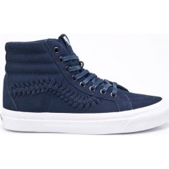 Vans - Trampki SK8 Hi Weave. Niebieskie trampki i tenisówki damskie marki Vans, ze skóry, na sznurówki. W wyprzedaży za 239,90 zł.