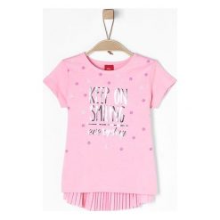 S.Oliver T-Shirt Dziewczęcy, 104-110 Jasnoróżowy. Szare bluzki dziewczęce bawełniane marki S.Oliver, na lato. W wyprzedaży za 49,00 zł.