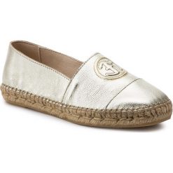 Espadryle EVA MINGE - EM-14-05-000131 710. Żółte espadryle damskie Eva Minge, bez wzorów, ze skóry ekologicznej, bez obcasa, na płaskiej podeszwie. W wyprzedaży za 279,00 zł.