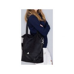 Torba black simple. Czarne torebki klasyczne damskie drops, w paski, z bawełny. Za 165,00 zł.