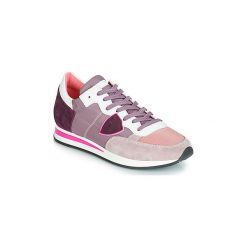 Buty Philippe Model TROPEZ MONDIAL. Fioletowe trampki i tenisówki damskie marki Philippe Model, bez wzorów, bez zapięcia. Za 1149,00 zł.
