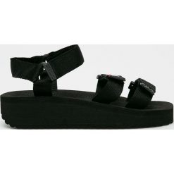 Fila - Sandały Tomaia Sandal. Czarne klapki damskie Fila, bez wzorów, z materiału, bez obcasa, na obcasie. Za 169,90 zł.