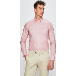 Tommy Hilfiger - Koszula. Niebieskie koszule męskie TOMMY HILFIGER, s, bez wzorów, z bawełny, bez kołnierzyka, z długim rękawem. W wyprzedaży za 199,90 zł.