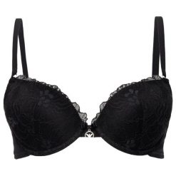 Biustonosz push-up Emporio Armani Underwear 162394 CC204 00020. Czarne biustonosze Emporio Armani Underwear, bez wzorów, z elastanu. W wyprzedaży za 159,00 zł.