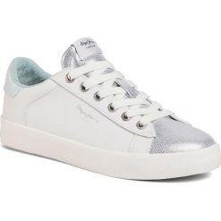 Sneakersy PEPE JEANS - Kioto One PLS30958 Silver 934. Białe półbuty damskie Pepe Jeans, z jeansu. Za 329,00 zł.
