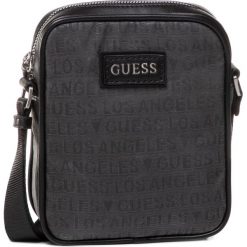 Saszetka GUESS - Dan L.A (Jacquard Coated) HMDLJC P0317 BLA. Szare torby męskie skórzane Guess, z aplikacjami, ze skóry ekologicznej, młodzieżowe. Za 349,00 zł.
