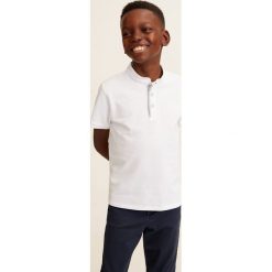 Mango Kids - Polo dziecięce Hanoi 104-164 cm. Niebieskie t-shirty chłopięce Mango Kids, bez wzorów, z bawełny, z krótkim rękawem. Za 59,90 zł.