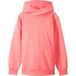 Bluza z kapturem bonprix pomarańczowy neonowy z nadrukiem. Pomarańczowe bluzy dziewczęce marki bonprix, z nadrukiem, z kapturem. Za 27,99 zł.