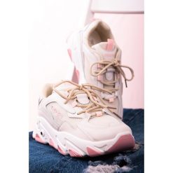 Beżowe buty sportowe sneakersy sznurowane casu 204/33p. Brązowe buty dziewczęce sportowe Casu, bez wzorów, na sznurówki. W wyprzedaży za 49,99 zł.