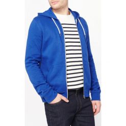 Bluza na zamek z kapturem. Czarne bluzy męskie rozpinane marki La Redoute Collections, l, z bawełny, z długim rękawem, długie, z kapturem. Za 52,50 zł.