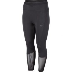 Legginsy treningowe damskie SPDF002 - głęboka czerń. Czarne legginsy damskie 4f, l, bez wzorów, z materiału. Za 99,99 zł.