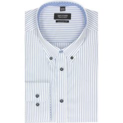 Koszule męskie na spinki: koszula trent 2188 długi rękaw custom fit biały