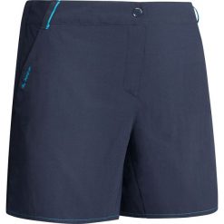 Spodenki turystyczne - MH100 - damskie. Niebieskie szorty damskie QUECHUA, bez wzorów, z elastanu. Za 39,99 zł.