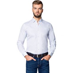Koszula Biała w Kwiatki Flow. Białe koszule męskie jeansowe LANCERTO, m, z haftami. Za 299,90 zł.