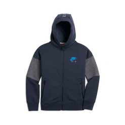 Nike B NK AIR HOODIE FZ, 10 | MŁODZI ATLECI | CHŁOPCY | BLUZKA Z KAPTUREM PEŁNY LS | OBSIDIAN / CARBON HEATHER / LT PHO | L. Brązowe t-shirty chłopięce Nike, bez wzorów, z polaru, bez rękawów. W wyprzedaży za 188,91 zł.